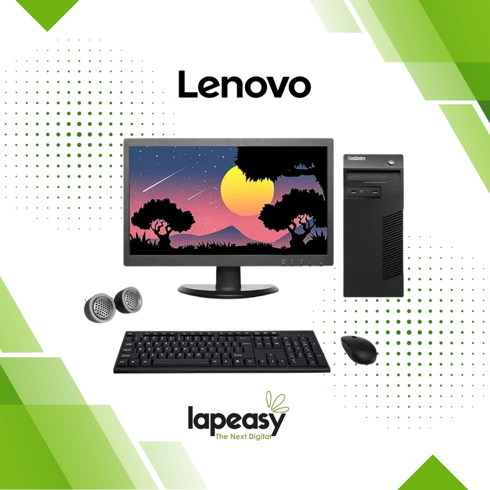 Lenovo ThinkCentre M73 Tower All-in-One Desktop Computer Set | Intel i5-4th Gen | 19" HD LCD Monitor | Wired KB & Mouse| Speakers | Wi-Fi | Win 10 Pro | Refurbished